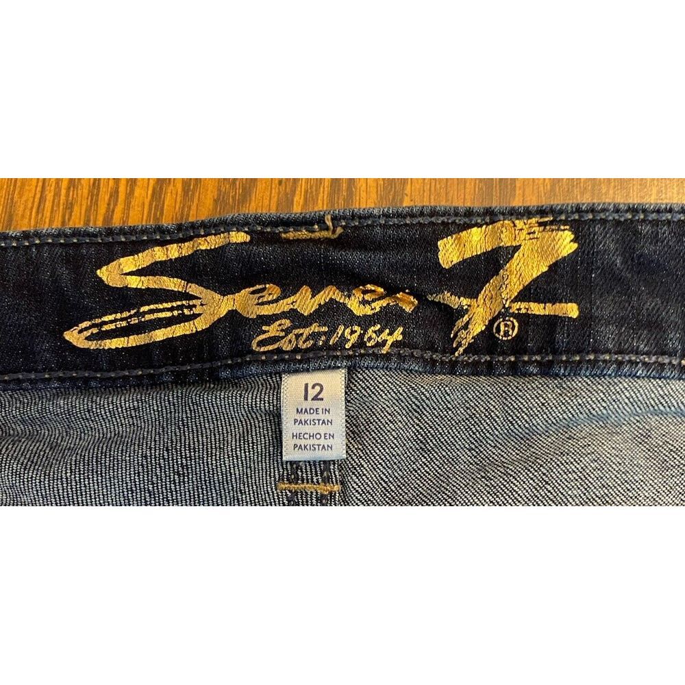 Seven 7 Weekend Shorts Raw Hem Stretch Denim Jeans Shorts Size 12 - Picture 3 of 6